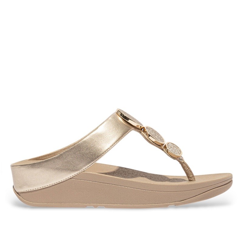 FITFLOP W HALO BEAD-CIRCLE METALLIC SAN HJ1-C22 FITFLOP W HALO BEAD-CIRCLE METALLIC SAN HJ1-C22