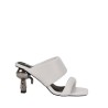 KARL LAGERFELD IKON HEEL PADDED 2-STRAP KL39005 BLANC